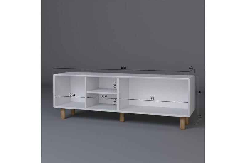 Kuniyoshi TV-taso 160 cm - Valkoinen - Huonekalut - TV- & Mediakalusteet - Tv taso & Mediataso
