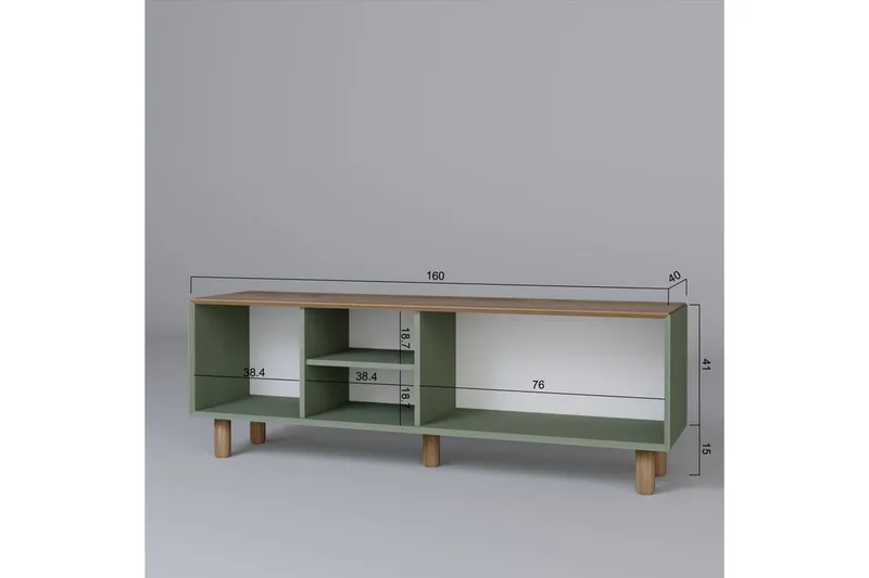 Kuniyoshi TV-taso 160 cm - Vihreä - Huonekalut - TV- & Mediakalusteet - Tv taso & Mediataso
