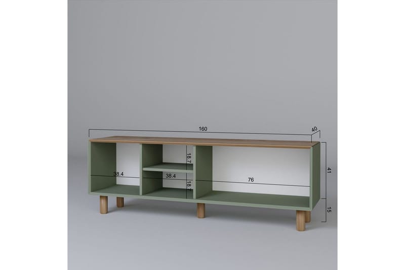 Kuniyoshi TV-taso 160 cm - Vihreä - Huonekalut - TV- & Mediakalusteet - Tv taso & Mediataso