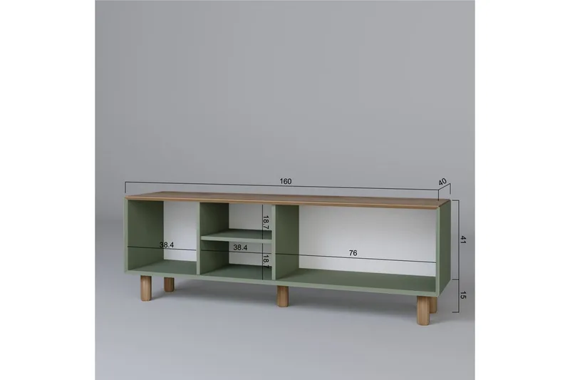 Kuniyoshi TV-taso 160 cm - Vihreä - Huonekalut - TV- & Mediakalusteet - Tv taso & Mediataso
