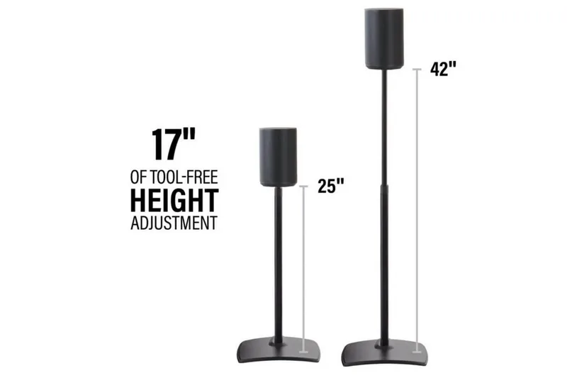 Lattiaständi Sanus Sonos ERA 100 2 osaa - Musta - Huonekalut - TV- & Mediakalusteet - Mediajalusta & seinäteline - Kaiutinjalusta