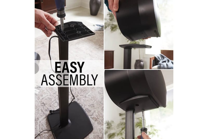 Lattiaständi Sanus Sonos ERA 300:lle - Musta - Huonekalut - TV- & Mediakalusteet - Mediajalusta & seinäteline - Kaiutinjalusta