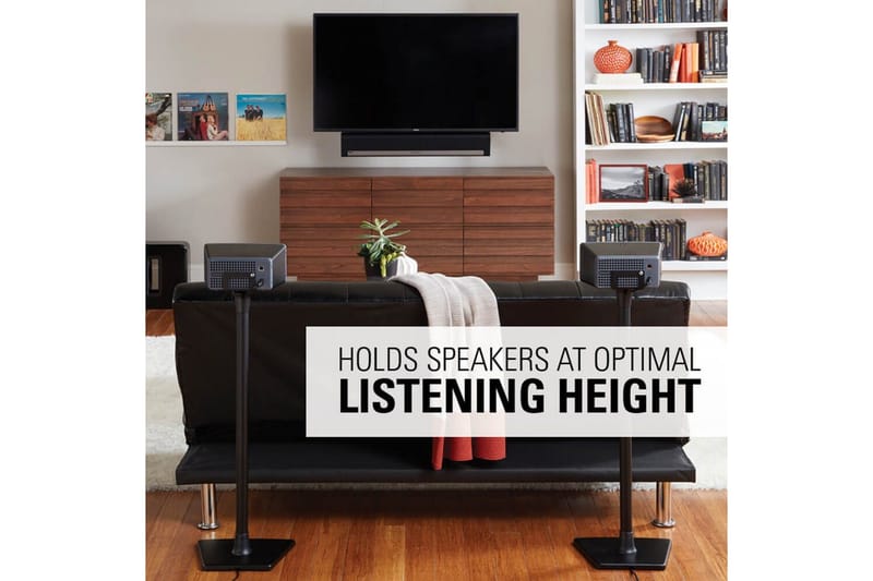 Lattiaständi Sanus Sonos One SL Play:1 ja Play:3 varten - Musta - Huonekalut - TV- & Mediakalusteet - Mediajalusta & seinäteline - Kaiutinjalusta