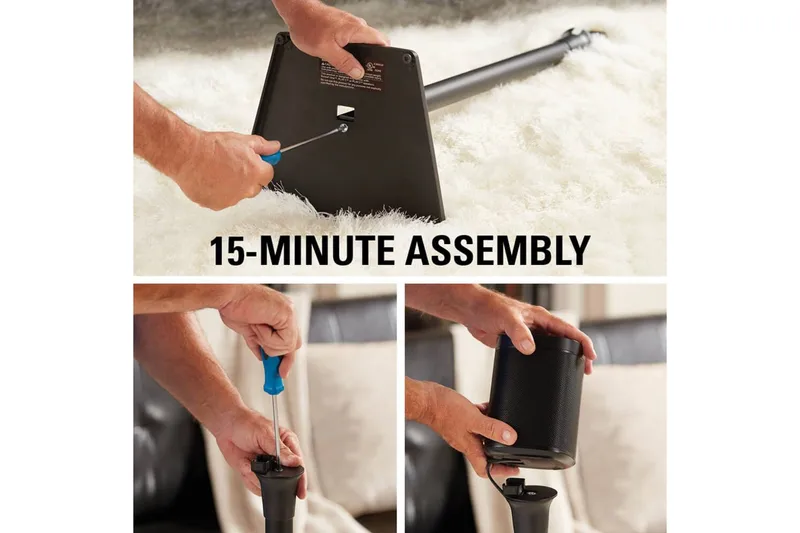 Lattiaständi Sanus Sonos One SL Play:1 ja Play:3 varten - Musta - Huonekalut - TV- & Mediakalusteet - Mediajalusta & seinäteline - Kaiutinjalusta