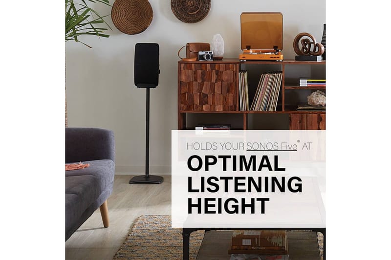 Lattiaständi Sanus Sonos Play:5 varten - Musta - Huonekalut - TV- & Mediakalusteet - Mediajalusta & seinäteline - Kaiutinjalusta