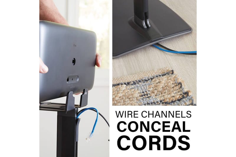 Lattiaständi Sanus Sonos Play:5 varten - Musta - Huonekalut - TV- & Mediakalusteet - Mediajalusta & seinäteline - Kaiutinjalusta