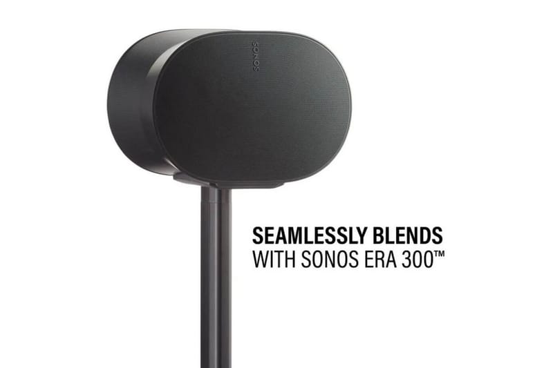Lattiateline Sanus Sonos ERA 300:lle 2 osaa Musta, Kiinteä jalusta - Musta, Kiinteä jalusta - Huonekalut - TV- & Mediakalusteet - Mediajalusta & seinäteline - Kaiutinjalusta