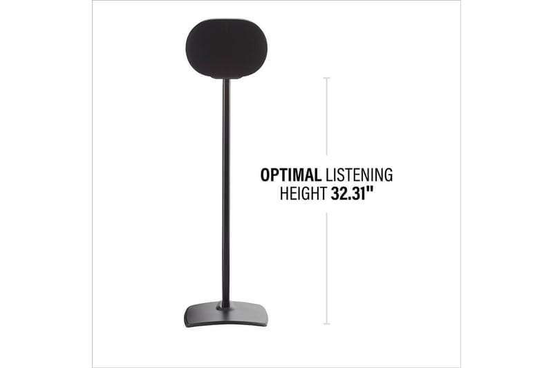 Lattiateline Sanus Sonos ERA 300:lle Musta, Kiinteä jalusta - Musta, Kiinteä jalusta - Huonekalut - TV- & Mediakalusteet - Mediajalusta & seinäteline - Kaiutinjalusta