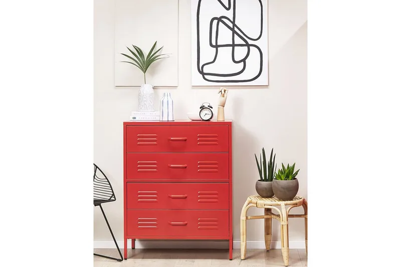 Lipasto Enago Punainen - Punainen - Säilytys - Säilytyskalusteet - Lipasto