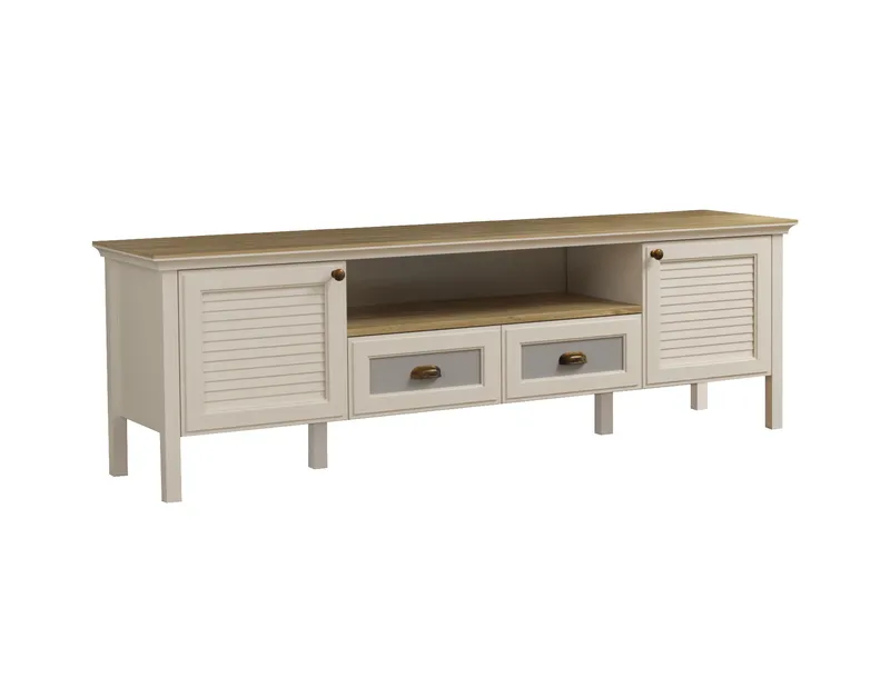 Lopira TV-taso 180 cm, Kerma, tammi, harmaa