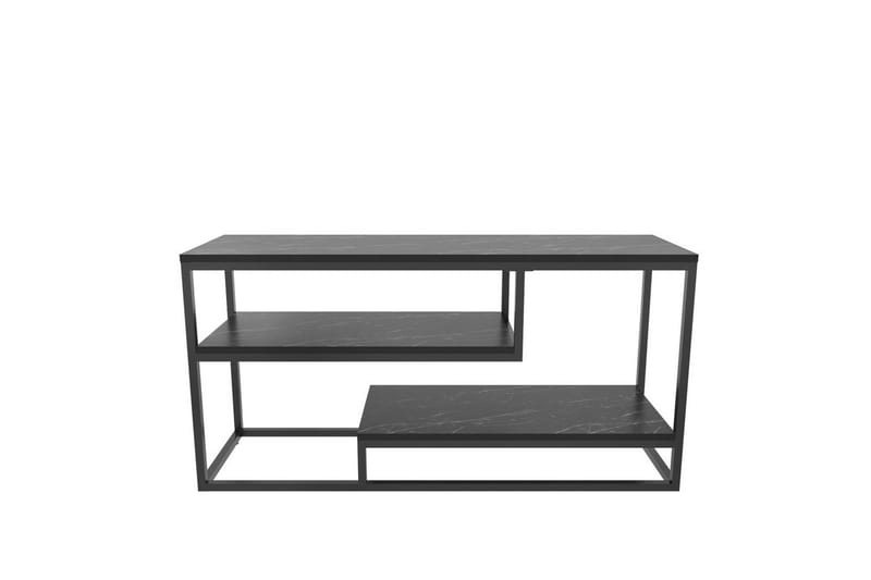 Lorin TV-taso 120 cm, Musta/Valkoinen