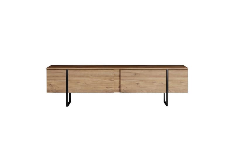 Luxe lattiaseisova tv-taso 180 cm säilytyksellä mäntyinen - Beige - Huonekalut - TV- & Mediakalusteet - Tv taso & Mediataso