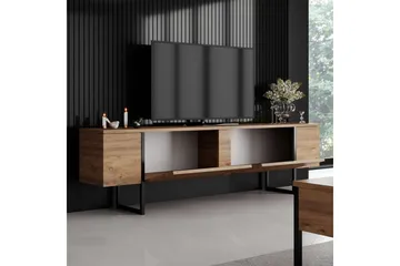 Luxe lattiaseisova tv-taso 180 cm säilytyksellä mäntyinen - Beige - Huonekalut - TV- & Mediakalusteet - Tv taso & Mediataso