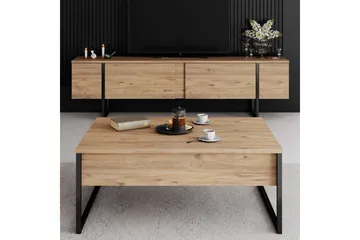 Luxe TV-taso 180 cm - Luonnollinen/Musta - Huonekalut - TV- & Mediakalusteet - Tv taso & Mediataso