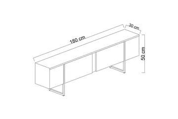 Luxe TV-taso 180 cm - Luonnollinen/Musta - Huonekalut - TV- & Mediakalusteet - Tv taso & Mediataso