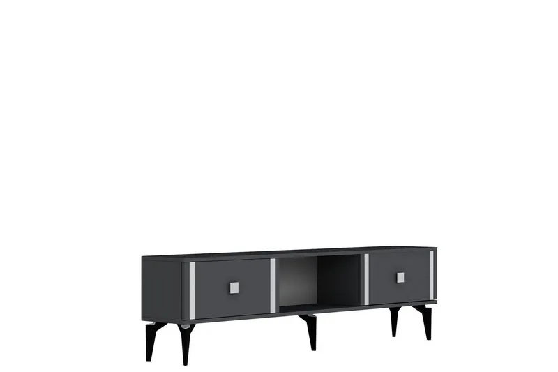 Male TV-taso 150 cm - Antrasiitti/Hopea - Huonekalut - TV- & Mediakalusteet - Tv taso & Mediataso