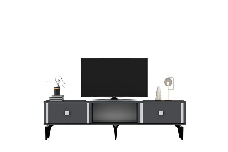 Male TV-taso 150 cm - Antrasiitti/Hopea - Huonekalut - TV- & Mediakalusteet - Tv taso & Mediataso
