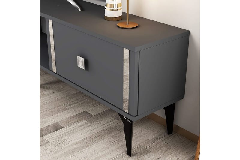 Male TV-taso 150 cm - Antrasiitti/Hopea - Huonekalut - TV- & Mediakalusteet - Tv taso & Mediataso