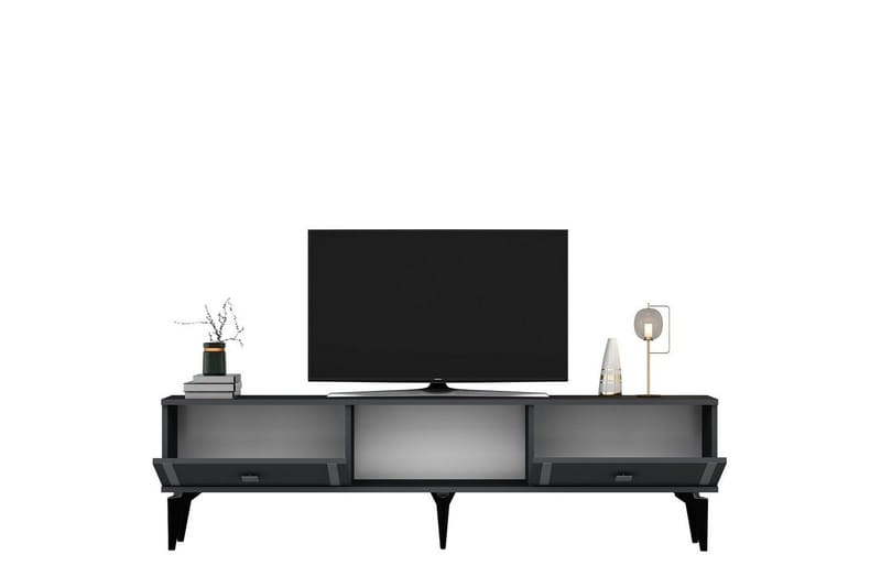 Male TV-taso 150 cm - Antrasiitti/Hopea - Huonekalut - TV- & Mediakalusteet - Tv taso & Mediataso
