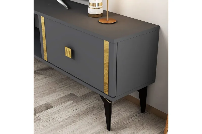 Male TV-taso 150 cm - Antrasiitti/Keltainend - Huonekalut - TV- & Mediakalusteet - Tv taso & Mediataso