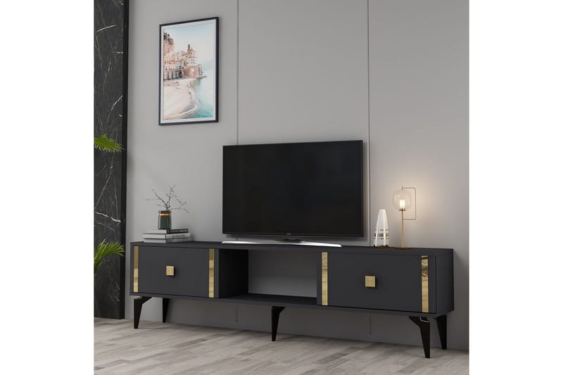 Male TV-taso 150 cm - Antrasiitti/Keltainend - Huonekalut - TV- & Mediakalusteet - Tv taso & Mediataso