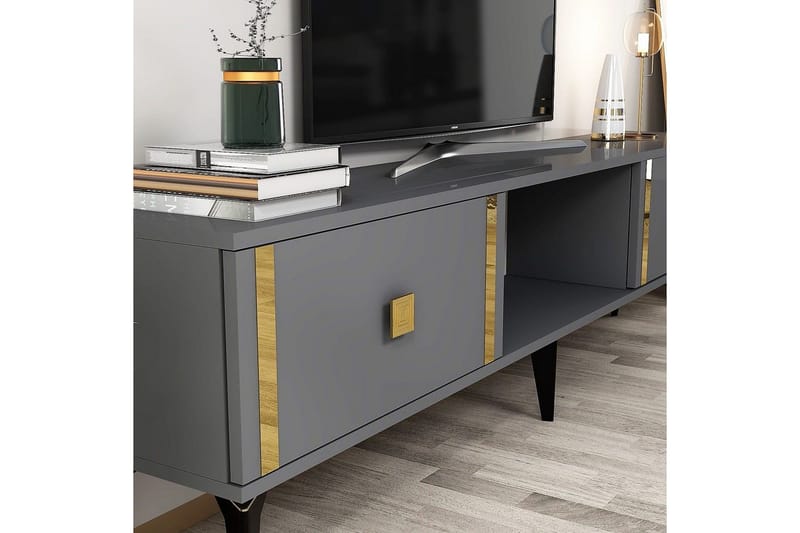 Male TV-taso 150 cm - Antrasiitti/Keltainend - Huonekalut - TV- & Mediakalusteet - Tv taso & Mediataso
