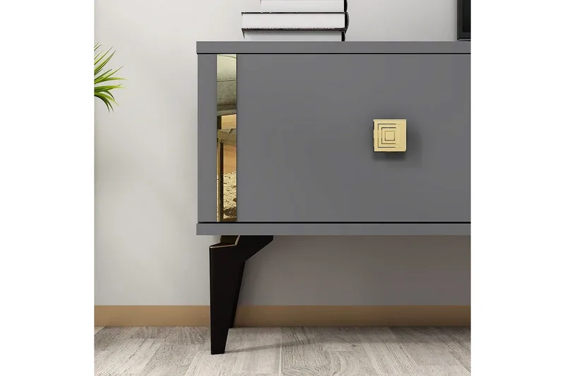 Male TV-taso 150 cm - Antrasiitti/Keltainend - Huonekalut - TV- & Mediakalusteet - Tv taso & Mediataso