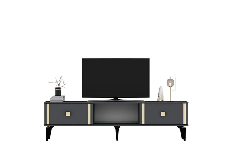Male TV-taso 150 cm - Antrasiitti/Keltainend - Huonekalut - TV- & Mediakalusteet - Tv taso & Mediataso