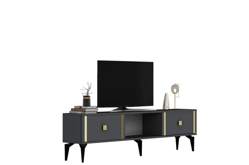 Male TV-taso 150 cm - Antrasiitti/Keltainend - Huonekalut - TV- & Mediakalusteet - Tv taso & Mediataso