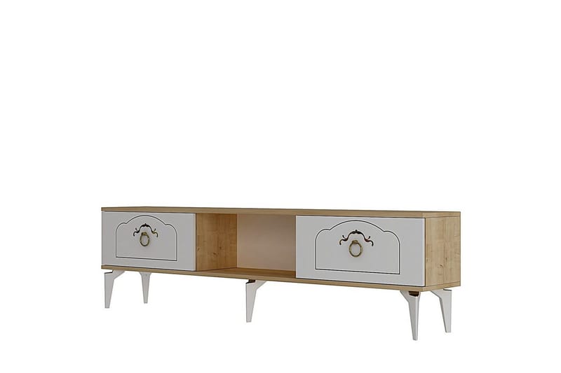 Maren TV-taso 150 cm, Tammi/Valkoinen