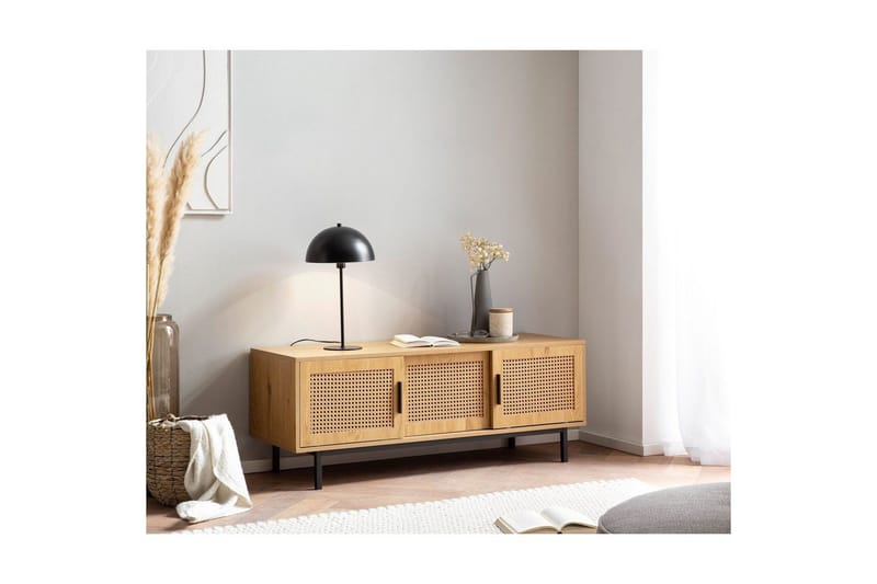 Matala kaappi Wohnling lastulevyä, jossa 2 liukuovea, wieniläinen punos, moderni tyyli Tammi - Tammi - Huonekalut - TV- & Mediakalusteet - Tv taso & Mediataso