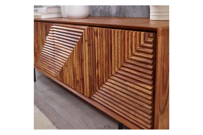 Matala kaappi Wohnling Massiivipuu säilytyksellä 4 ovea ponnahdusauki maalaistalo - Huonekalut - TV- & Mediakalusteet - Tv taso & Mediataso