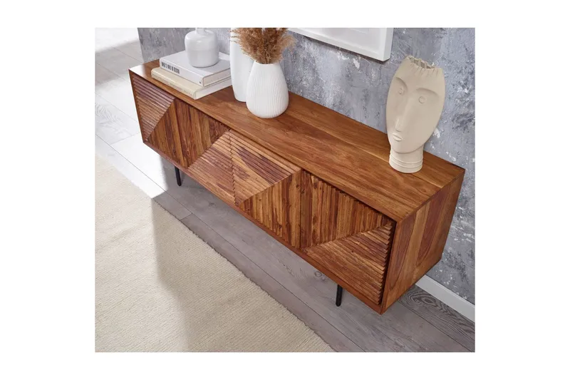 Matala kaappi Wohnling Massiivipuu säilytyksellä 4 ovea ponnahdusauki maalaistalo - Huonekalut - TV- & Mediakalusteet - Tv taso & Mediataso