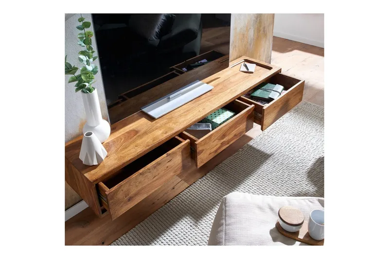 Matala kaappi Wohnling Täyspuinen riippuva 3 lipastoa maalaistalo - Huonekalut - TV- & Mediakalusteet - TV-hyllyt