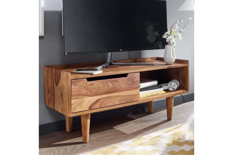 Matala kaappi Wohnling Täyspuu säilytystilalla 1 ovi Puujalat Maalaistyyli - Huonekalut - TV- & Mediakalusteet - Tv taso & Mediataso