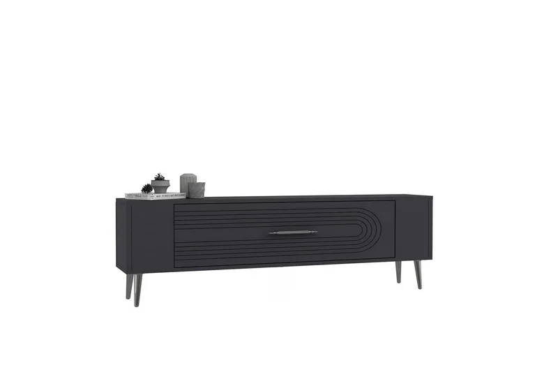 Mirel TV-taso 120 cm - Antrasiitti/Hopea - Huonekalut - TV- & Mediakalusteet - Tv taso & Mediataso