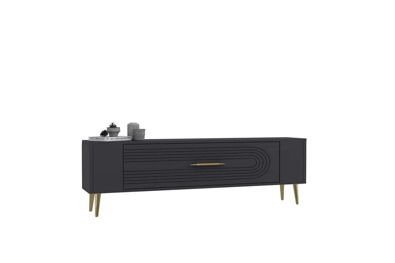 Mirel TV-taso 120 cm - Antrasiitti/Keltainend - Huonekalut - TV- & Mediakalusteet - Tv taso & Mediataso