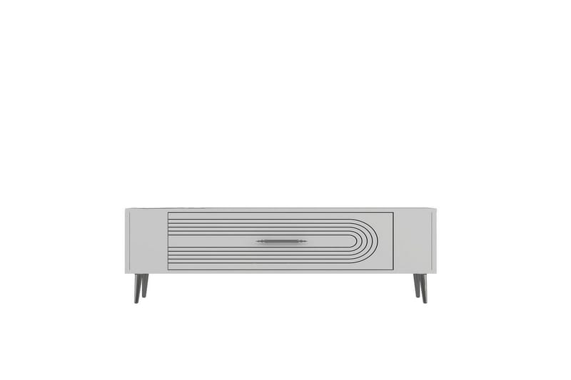 Mirel TV-taso 120 cm - Valkoinen/Hopea - Huonekalut - TV- & Mediakalusteet - Tv taso & Mediataso