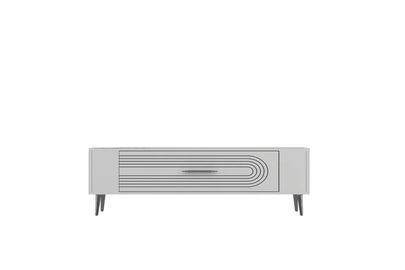 Mirel TV-taso 120 cm - Valkoinen/Hopea - Huonekalut - TV- & Mediakalusteet - Tv taso & Mediataso