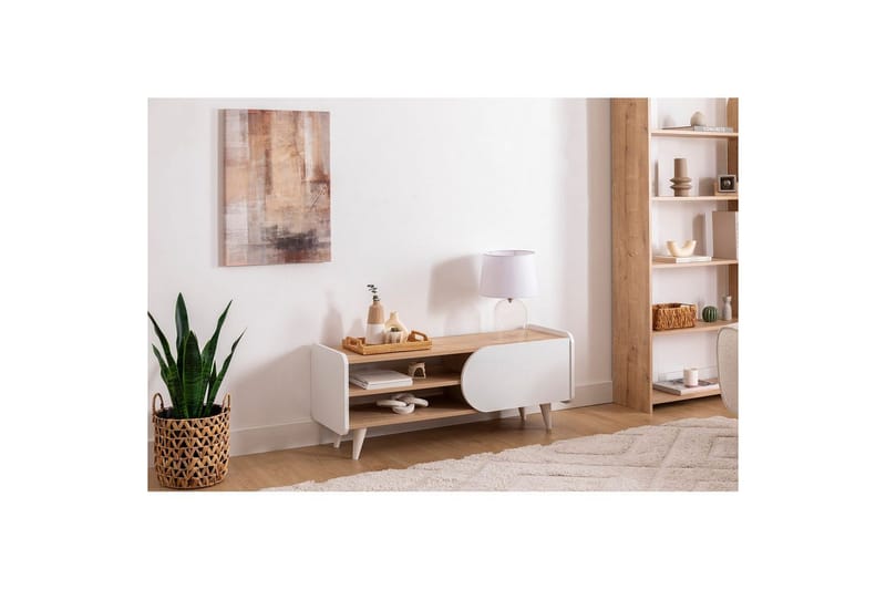 Mirra TV-taso 120 cm - Sininen/Valkoinen - Huonekalut - TV- & Mediakalusteet - Tv taso & Mediataso