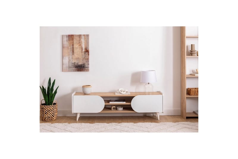 Mirra TV-taso 160 cm - Sininen/Valkoinen - Huonekalut - TV- & Mediakalusteet - Tv taso & Mediataso