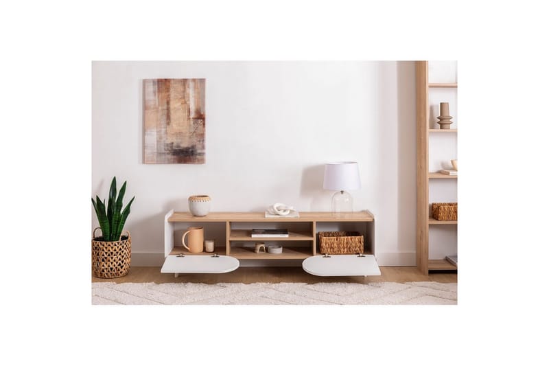 Mirra TV-taso 160 cm - Sininen/Valkoinen - Huonekalut - TV- & Mediakalusteet - Tv taso & Mediataso