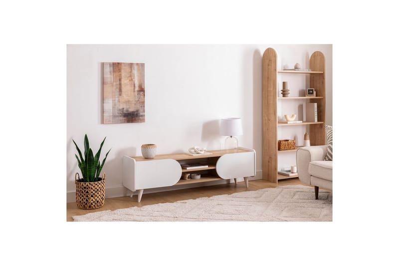 Mirra TV-taso 160 cm - Sininen/Valkoinen - Huonekalut - TV- & Mediakalusteet - Tv taso & Mediataso