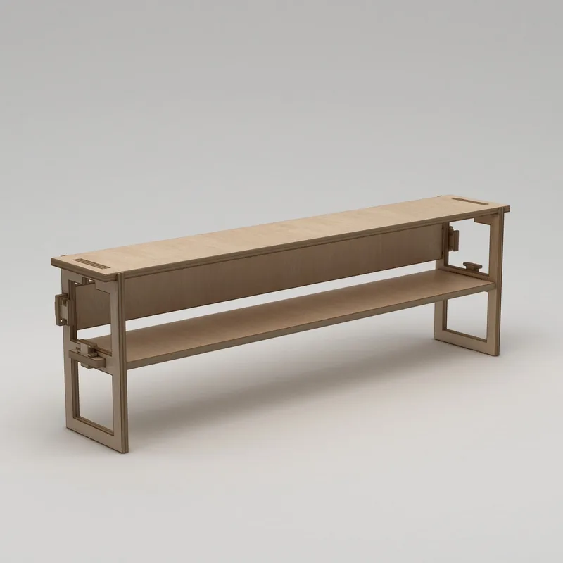 Mopira TV-taso 220 cm, Luonnonpuu