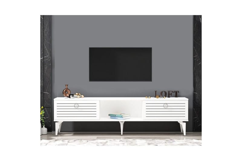 Mula TV-taso 150 cm - Valkoinen - Huonekalut - TV- & Mediakalusteet - Tv taso & Mediataso
