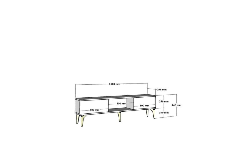 Mula TV-taso 150 cm - Valkoinen - Huonekalut - TV- & Mediakalusteet - Tv taso & Mediataso