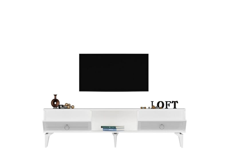 Mula TV-taso 150 cm - Valkoinen - Huonekalut - TV- & Mediakalusteet - Tv taso & Mediataso