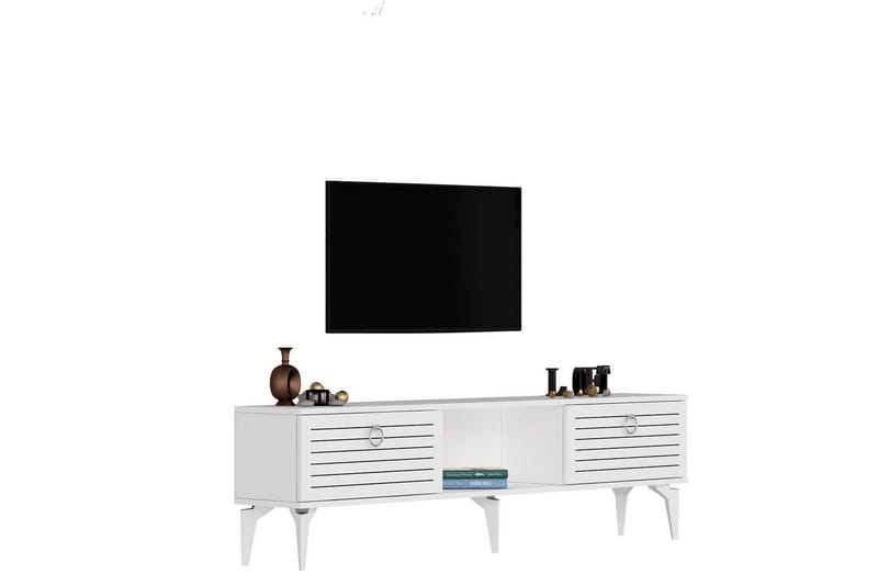 Mula TV-taso 150 cm - Valkoinen - Huonekalut - TV- & Mediakalusteet - Tv taso & Mediataso