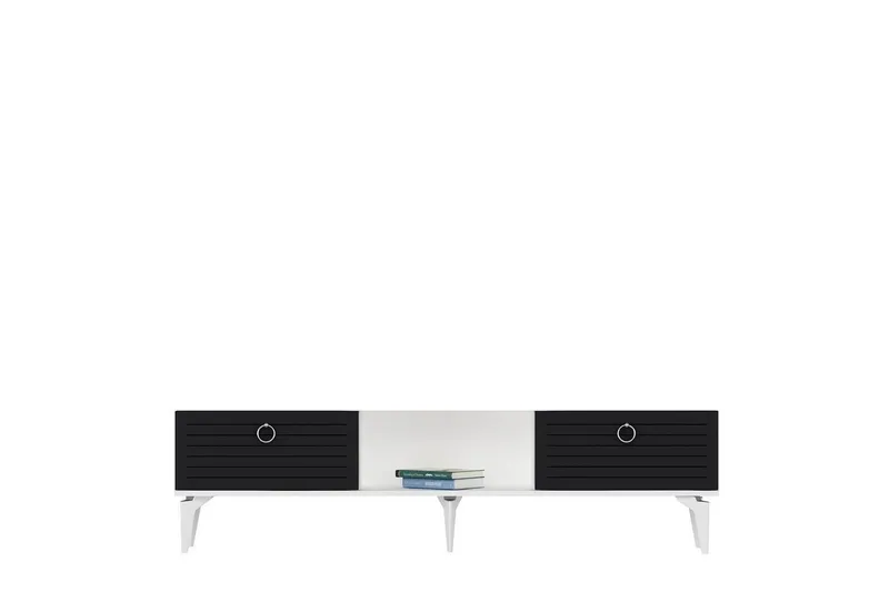 Mula TV-taso 150 cm, Valkoinen/Antrasiitti