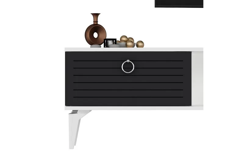 Mula TV-taso 150 cm - Valkoinen/Antrasiitti - Huonekalut - TV- & Mediakalusteet - Tv taso & Mediataso